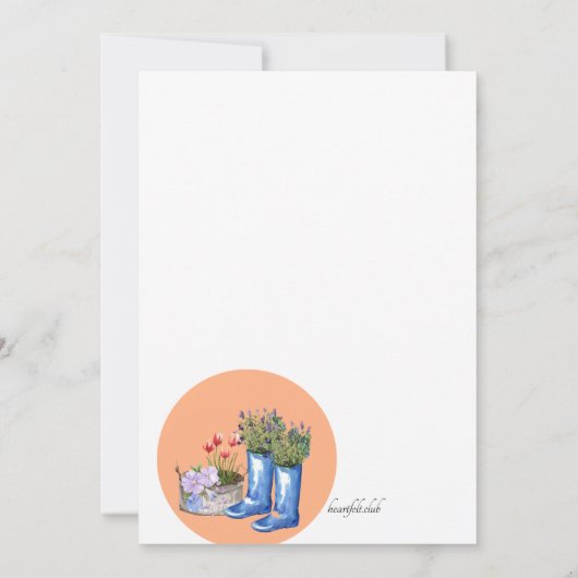 ガーデニング要素ガーデンパーティー 招待状 (裏面)