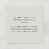 ガーデニング造園ツリー スクエア名刺 (裏面)