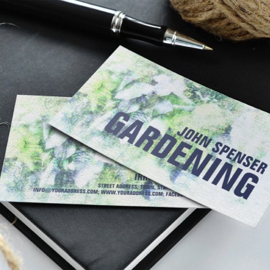 ガーデニング造園気に芝生自然建築家 名刺