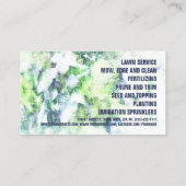 ガーデニング造園気に芝生自然建築家 名刺 (裏面)