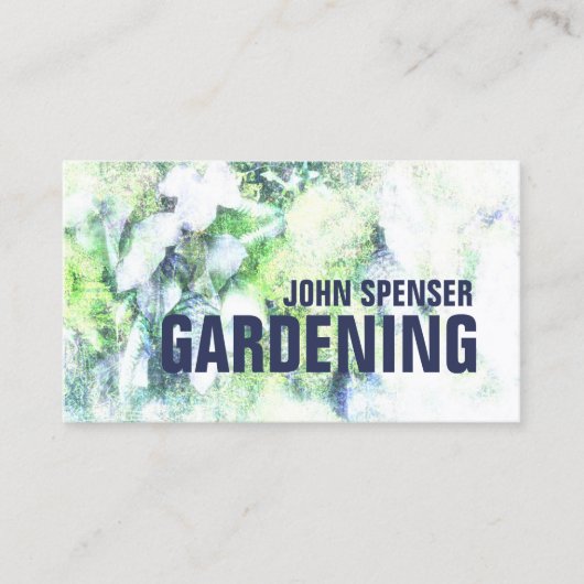 ガーデニング造園気に芝生自然建築家 名刺 (正面)