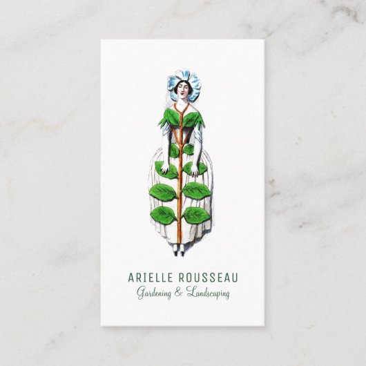 ガーデニング造園 |庭の乙女 名刺 (正面)