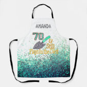 ガーデニング70th Bデイオーパーソナライズされたルオーバープリント エプロン (正面)