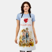 ガーデニング エプロン (着用した状態)