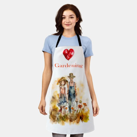 ガーデニング エプロン (着用した状態)