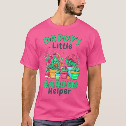 ガーデニング キッズ パパの小さな庭の助っ人 ガーデナー Tシャツ (正面)