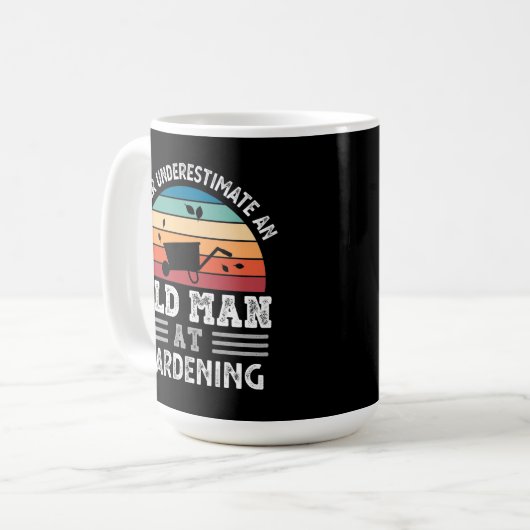 ガーデニング・ファーザーズ・デイ・ギフトのお爺おもしろいさん コーヒーマグカップ (正面左)