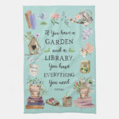 ガーデニング&ライブラリ引用文フローラガーデン キッチンタオル (縦)