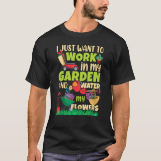 ガーデニング 庭 植物 花 Tシャツ