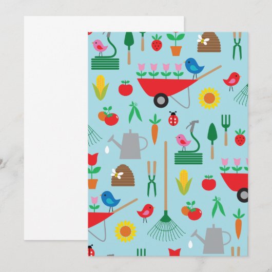 ガーデニング 招待状 (正面/裏面)