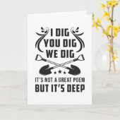 ガーデニング、掘る、掘る、庭師を掘おもしろいる カード (黄色い花)