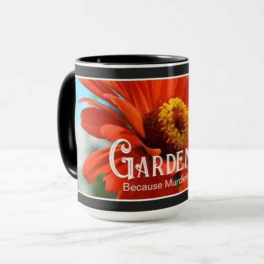 ガーデニング – 殺人は悪いおもしろいことわざ マグカップ (正面左)