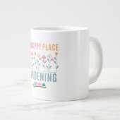 ガーデニング：私の幸せな場所 ジャンボコーヒーマグカップ (正面右)