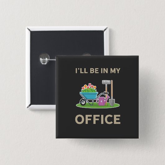 ガーデニング 缶バッジ (正面&裏面)