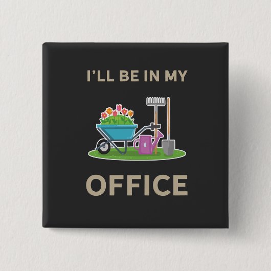 ガーデニング 缶バッジ (正面)