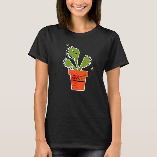 ガーデニング 4\ハエトリソウ I ガーデン Tシャツ (正面)