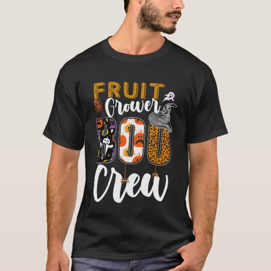 ガーデニング 4\フルーツ栽培者のBooクルー ハロウィンマッチ Tシャツ (正面)