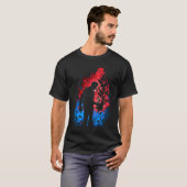ガーデニング 4\庭師 造園師 炎 リトロ Tシャツ (正面フル)