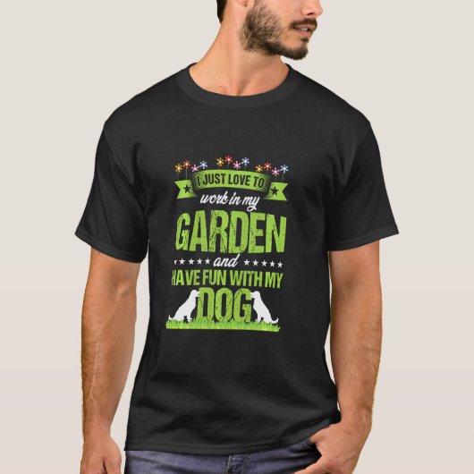ガーデニング 4\犬のガーデナー 植物学者 ガーデン & 楽しい Tシャツ (正面)