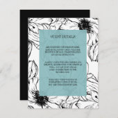 ガーデモダンン |ターコイズ結婚のゲスト詳細 エンクロージャーカード (正面/裏面)