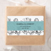 ガーデモダンン |ターコイズ |フローラ結婚ー ラベル (インサイチュ)