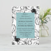 ガーデモダンン |ターコイズ |フローラ結婚ー 招待状 (スタンド正面)