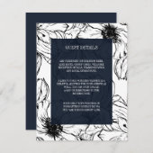 ガーデモダンン |ブルーフローラ結婚ズ詳細 エンクロージャーカード (正面/裏面)