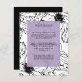 ガーデモダンン |ラベンダーズ結婚ゲスト詳細 エンクロージャーカード (正面/裏面)