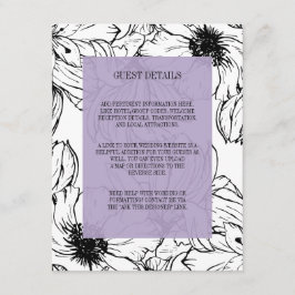 ガーデモダンン |ラベンダーズ結婚ゲスト詳細 エンクロージャーカード