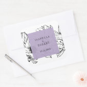 ガーデモダンン |ラベンダー |フローラ結婚ー スクエアシール (封筒)