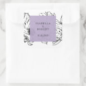 ガーデモダンン |ラベンダー |フローラ結婚ー スクエアシール (バッグ)