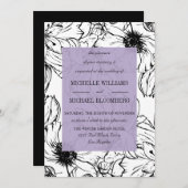 ガーデモダンン |ラベンダー |フローラ結婚ー 招待状 (正面/裏面)