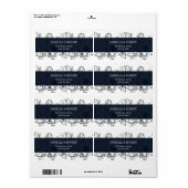 ガーデモダンン |青 |フローラ結婚ー ラベル (フルシート)