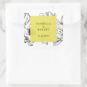 ガーデモダンン |黄色 |フローラ結婚ー スクエアシール (バッグ)