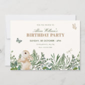 ガーデンうさぎの誕生日 招待状 (正面)