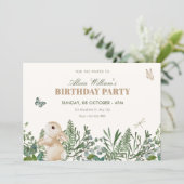 ガーデンうさぎの誕生日 招待状 (スタンド正面)