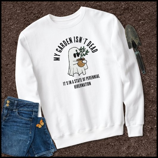 ガーデンおもしろいことわざキュート幽霊 スウェットシャツ