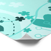 ガーデンお洒落インターコイズポスター ポスター (角)