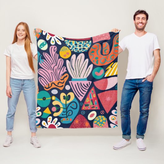 ガーデンお洒落ダンス フリースブランケット (インサイチュ)