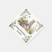 ガーデンお洒落バニーボーイ誕生日バッシュ スタンダードカクテルナプキン (角)