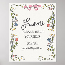 ガーデンお洒落パーティーフランスのフローラの恩恵 ポスター