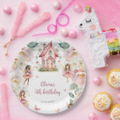 ガーデンお洒落フェアリーティーパーティーガールズ誕生日 ペーパープレート (パーティー)