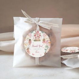 ガーデンお洒落フェアリーティーパーティーガールズ誕生日 ラウンドシール