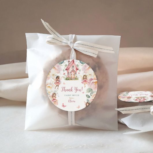 ガーデンお洒落フェアリーティーパーティーガールズ誕生日 ラウンドシール
