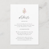 ガーデンお洒落フローラエレガントな結婚式詳細 エンクロージャーカード (正面)