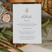 ガーデンお洒落フローラエレガントな結婚式詳細 エンクロージャーカード