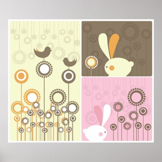 ガーデンお洒落プリント ポスター (正面)