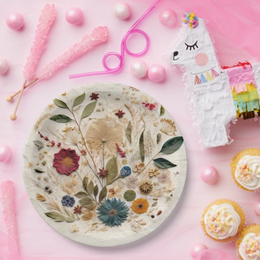 ガーデンお洒落プレス花ボヘミアン結婚ズ ペーパープレート (パーティー)