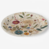 ガーデンお洒落プレス花ボヘミアン結婚ズ ペーパープレート (アングル)