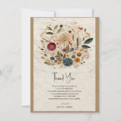 ガーデンお洒落プレス花ボヘミアン結婚ズ 招待状 (正面)